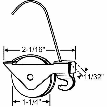 STRYBUC Patio Screen Door Roller 10-469M